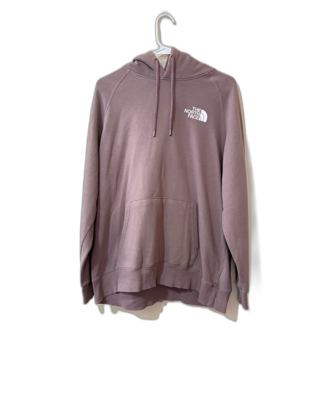 The North Face Women's Light Pink Fleece Pullover Hoodie Logo Size Xl